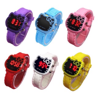 Đồng hồ LED HELLO KITTY chống nước cho bé gái