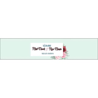 Combo 20 tem nhãn cưới dán chai nước