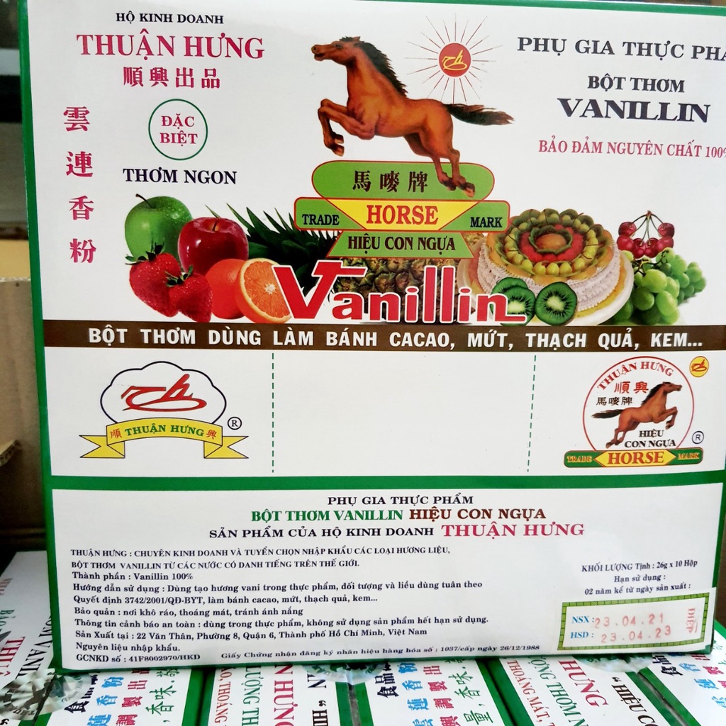 (HT) vani / bột Vani Thuận Hưng(vỉ 10 ống)