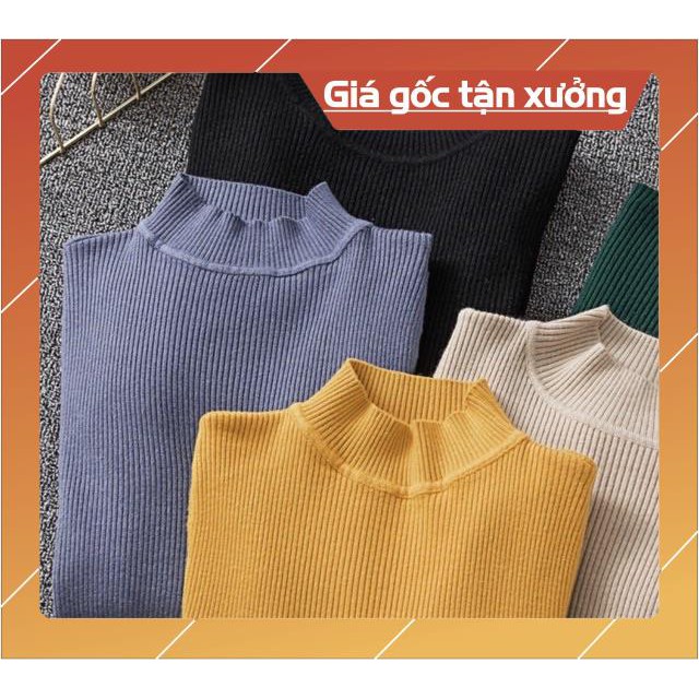 Áo Len Tăm Cổ 3 Phân mềm mịn, co giãn, nhiều màu dễ phối đồ