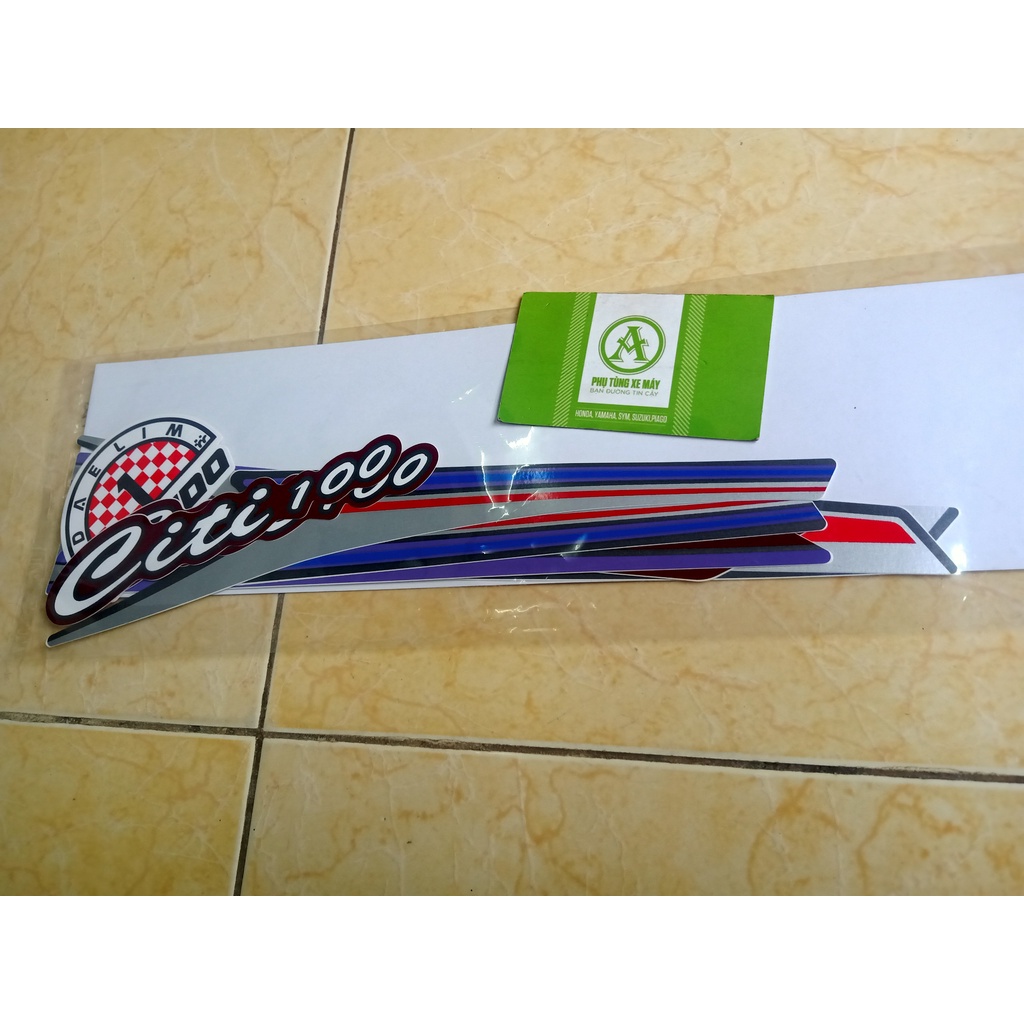 Bộ tem xe citi 100 cao cấp