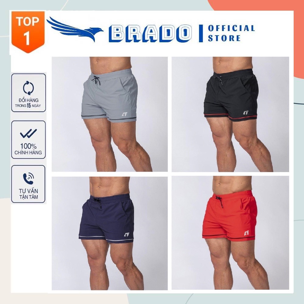 Quần đùi nam tập gym, chơi thể thao form Slimfit chất vải co giãn, thoáng mát