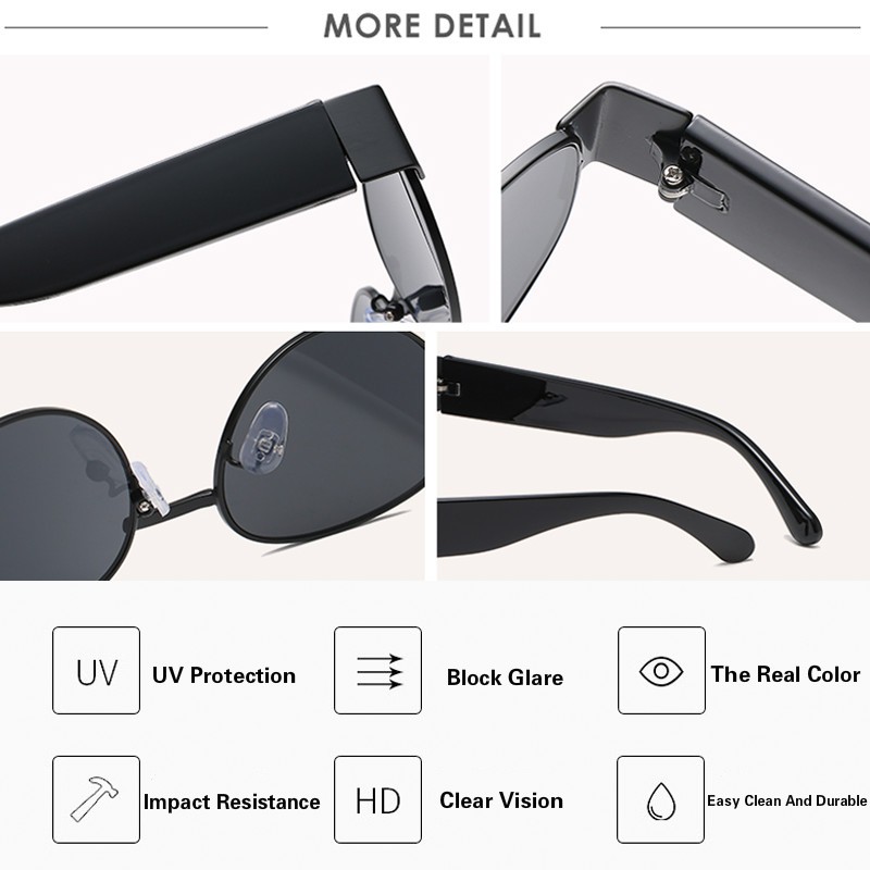 Kính mát gọng oval nhỏ phong cách hip hop hợp thời trang