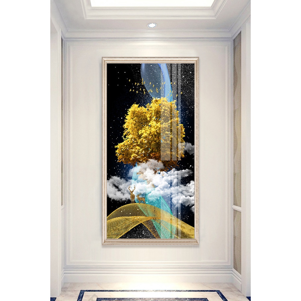 In hình ép gỗ Laminate TRANH HÀNH LANG HIỆN ĐẠI - Mẫu 66 (50x75, 60x90, 70x110). In ảnh theo yêu cầu