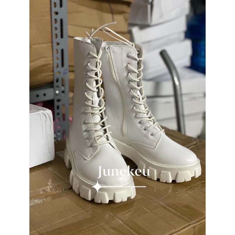 GIÀY Bốt nữ boot OXFORD ULZZANG CAO CỔ BUỘC DÂY ĐẾ CAO 5CM - ảnh thật ở cuối -  đế răng cưa | BigBuy360 - bigbuy360.vn