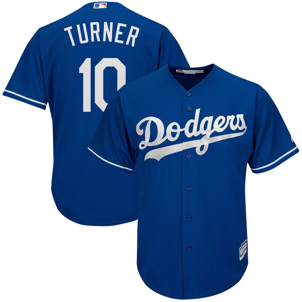 Áo tay ngắn in tên cầu thủ bóng chày Dodgers 10 Justin Turner thời trang cho nam  ཾ ྇