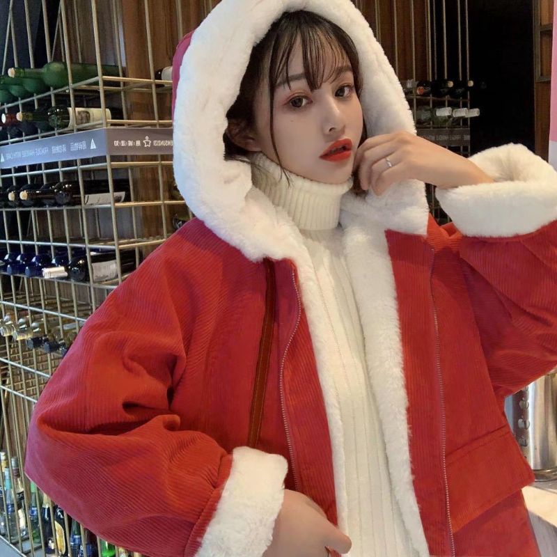 A0006 - Áo khoác vải nhung nữ, mùa đông mặc bao ấm áp