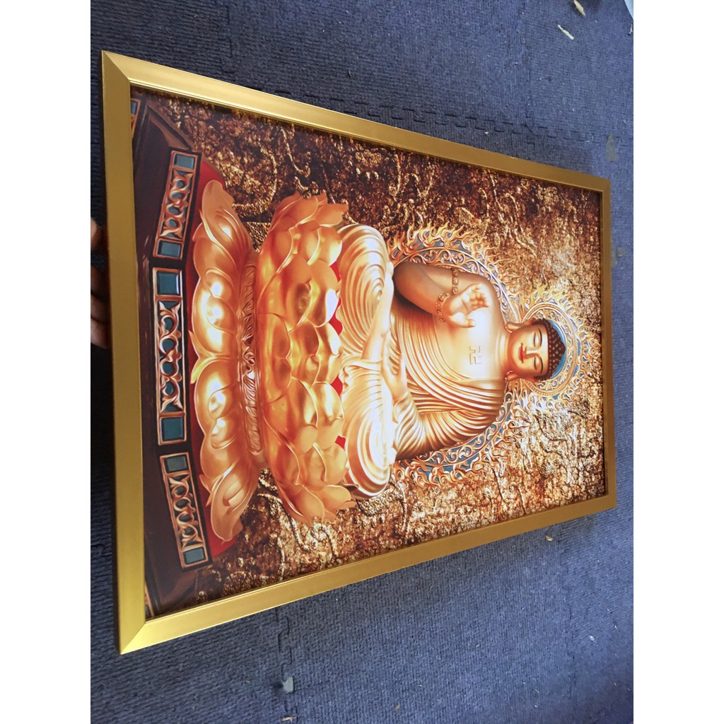 <Waki.shop>. tranh CANVAS đẹp hươu 50x70 gồm khung composit tặng đinh treo tranh