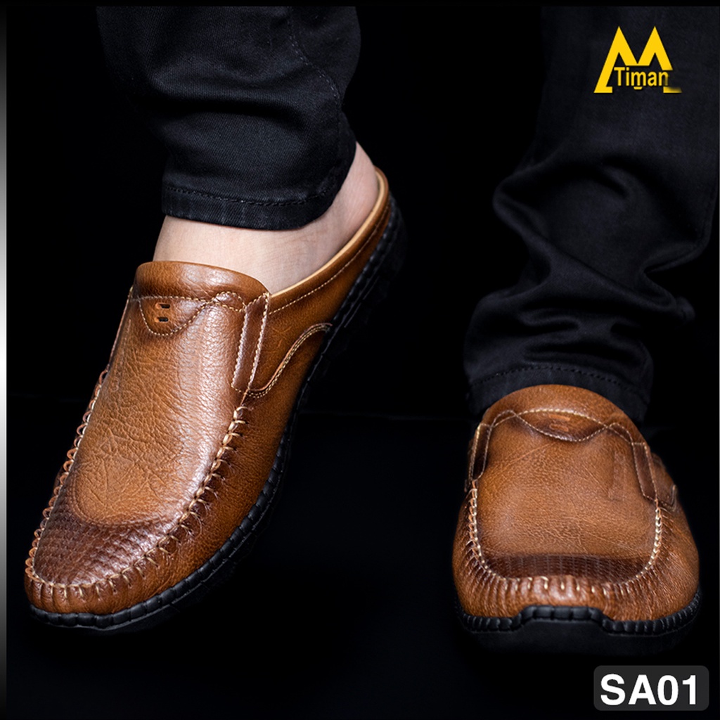 Giày bít mũi nam TIMAN SA01 êm chân thời trang nam tính bảo hành 5 năm | BigBuy360 - bigbuy360.vn