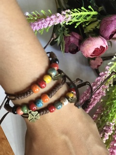 Vòng tay Handmade phối hạt gốm sứ