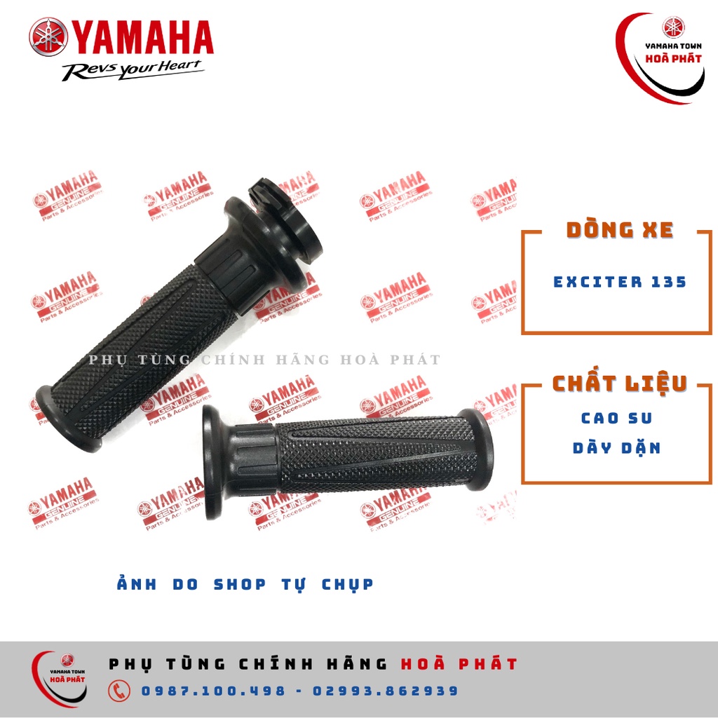 Cao su tay lái, bao tay nắm Exciter 135 5 số chính hãng Yamaha 100%