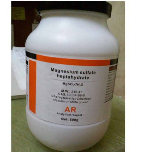 Hóa chất MgSO4.7H2O Magnesium Sulfate Heptahydrate 500g Magie sunphat 10034-99-8 MgSO4 Xilong