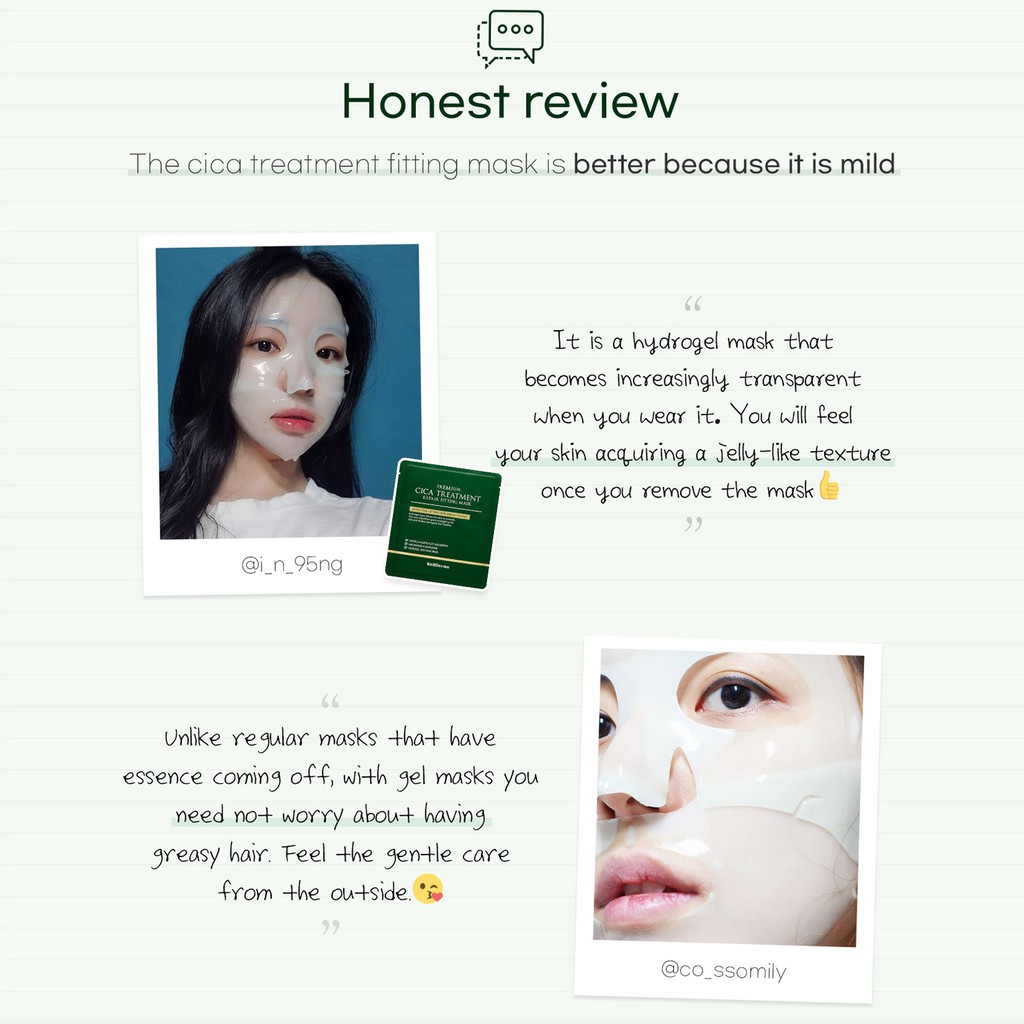 Mặt nạ gel Cica cao cô đặc Wellderma Premium Cica Treatment Repair Fitting Mask 4 miếng/1 hộp