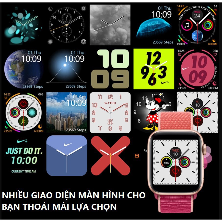 ĐỔI HÌNH NỀN Đồng Hồ Thông Minh SMARTWATCH SERI 5 PRO_Nghe gọi trực tiếp trên đồng hồ_Tính năng sức khoẻ Liên hệ mua hàn