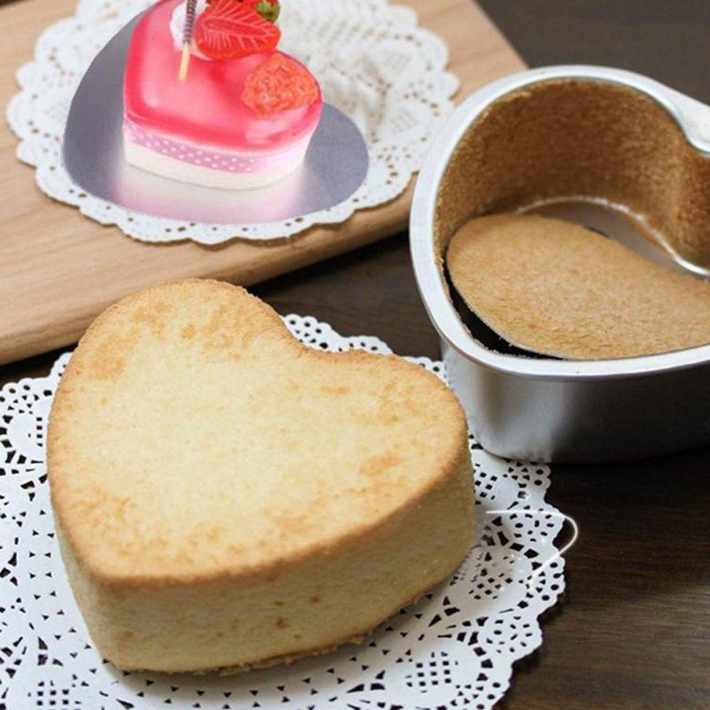 Khuôn Nướng Bánh Hình Trái Tim Đáy Rời Được Tiện Lợi Dành Cho Nhà Bếp / Tiệc Cưới