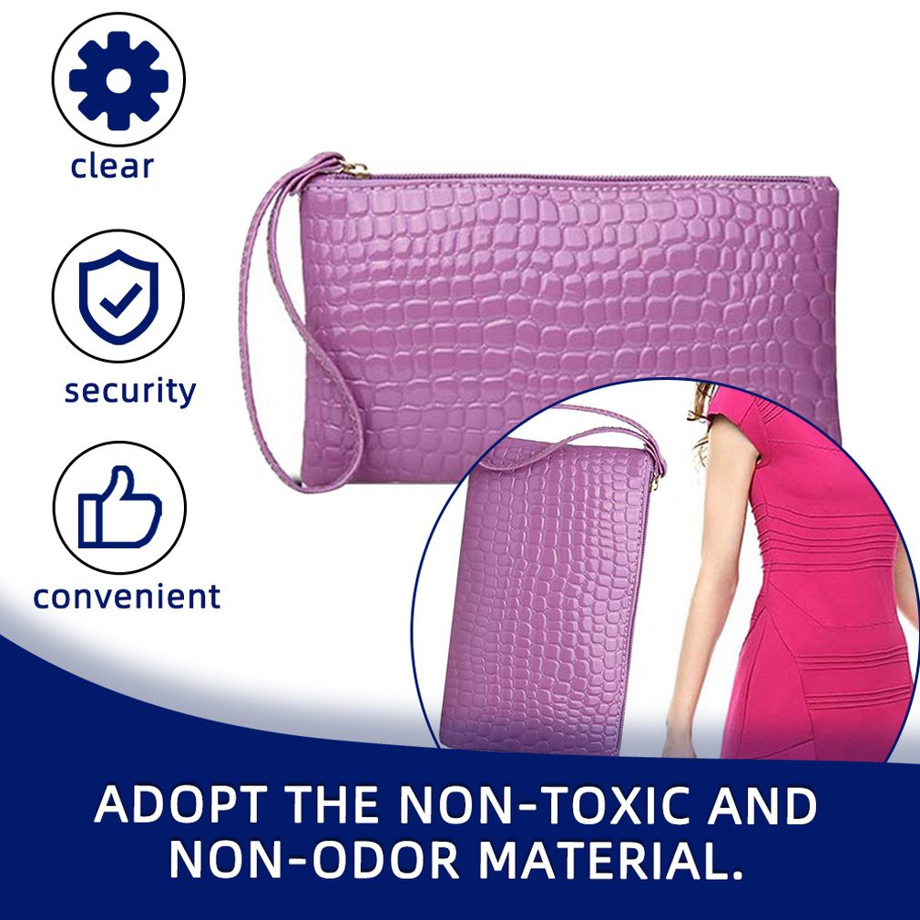 Ví cầm tay họa tiết da cá sấu thời trang dành cho bạn nữ | BigBuy360 - bigbuy360.vn