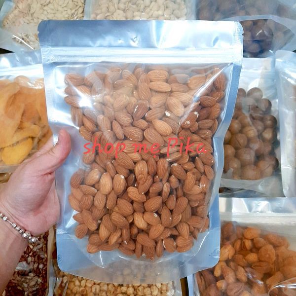 HẠT HẠNH NHÂN KHÔNG VỎ RANG VỊ TỰ NHIÊN- TÚI ZIP 500GR