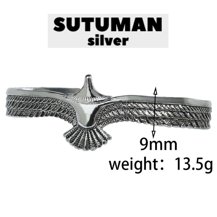 [GIAO HỎA TỐC] Vòng tay C cuff hình đại bàng thương hiệu SUTUMAN silver