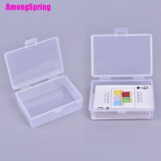 Amongspring✹ Set 2 Hộp Nhựa Trong Suốt Đựng Thẻ Bài Poker