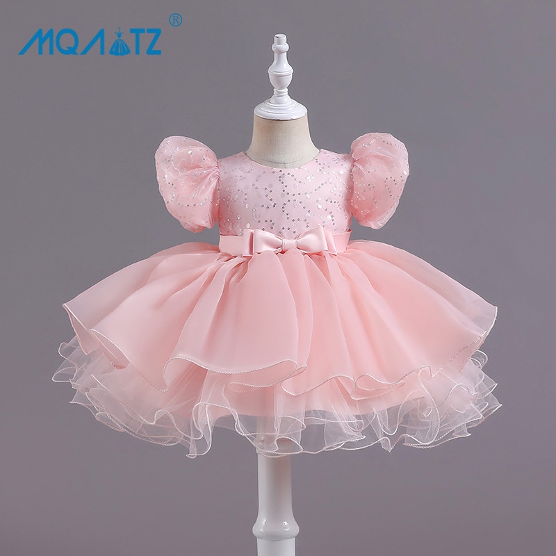 Đầm công chúa MQATZ R153 phối ren hoa 1 tuổi cho bé gái