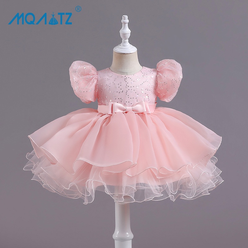 Đầm công chúa MQATZ R153 phối ren hoa 1 tuổi cho bé gái