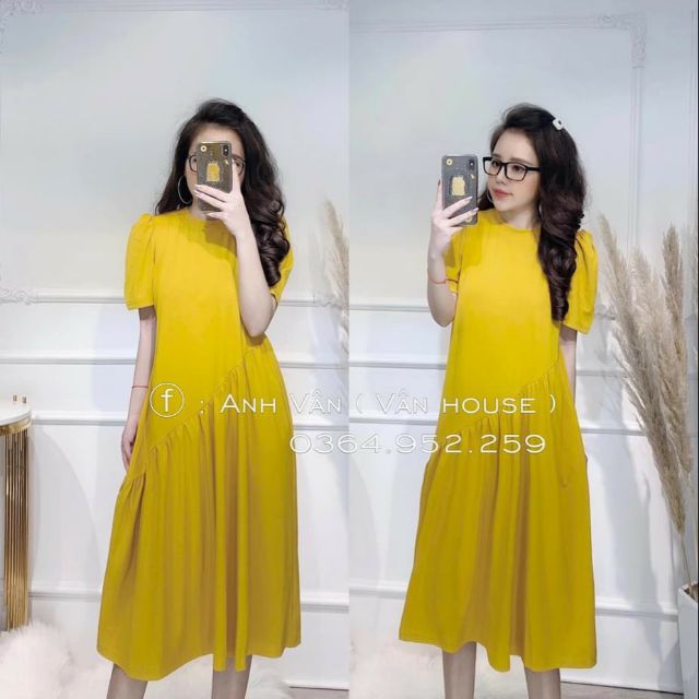 Váy bầu mùa hè tà lệch