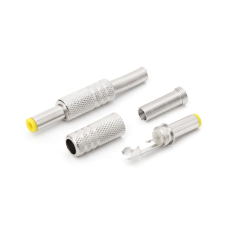 Set 5 Đầu Nối Dây Cáp Nguồn Dc 5.5x2.5mm Bằng Kim Loại