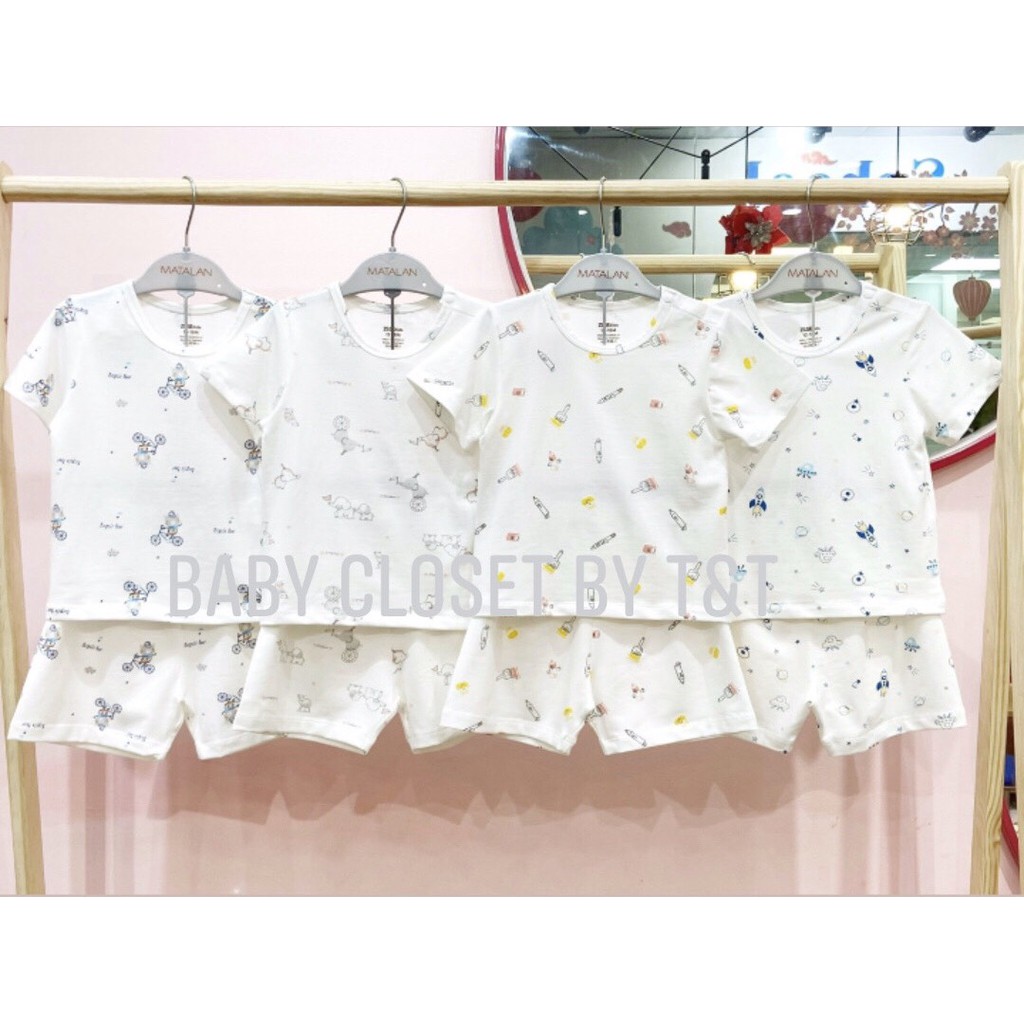 [Chính Hãng] Bộ cộc tay cài vai quần đùi cotton họa tiết trẻ em Zose Kids