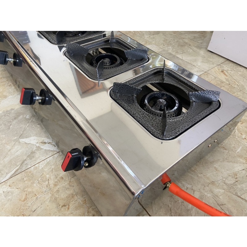 Bếp Gas 4 Lò Mỳ cay - Bếp Mỳ Cay bánh xèo INox 4 cửa - Bếp Cơm Niêu