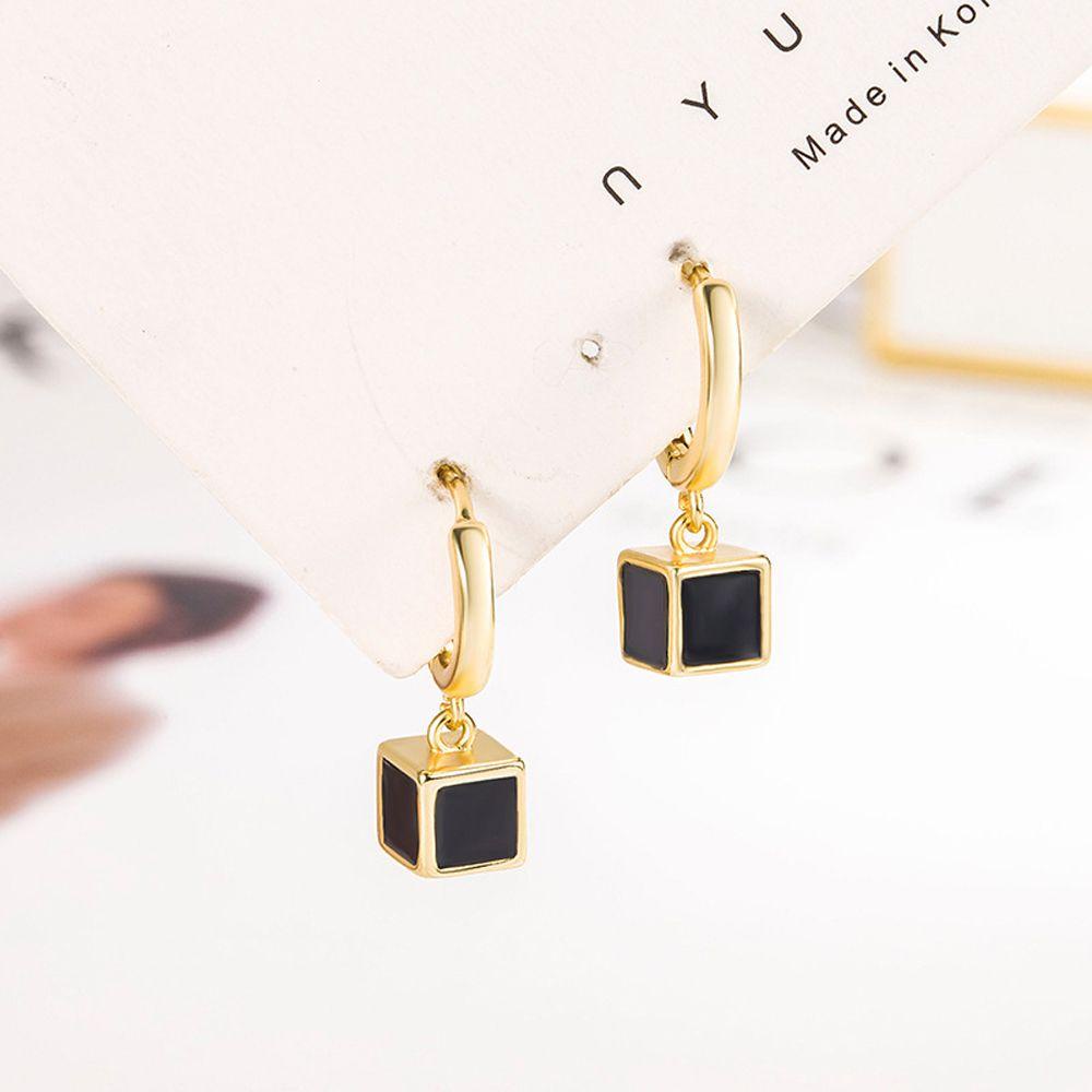 Bông Tai Khóa Vuông Lấp Lánh Thời Trang Mùa Hè Cho Nữ