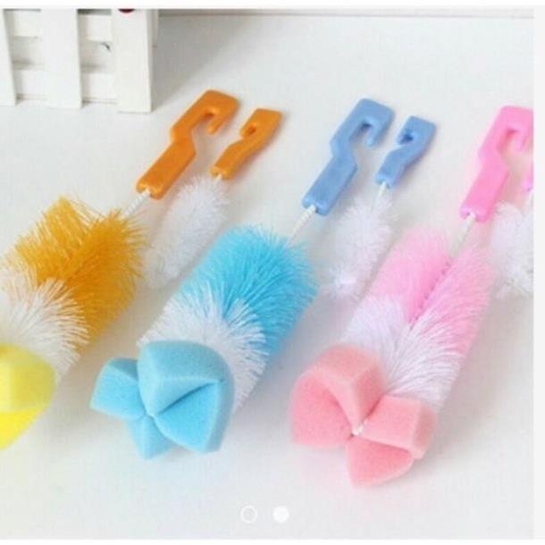 Bộ Chổi Cọ Bình Sữa Và Núm Ty có đầu mút mềm cọ rửa sạch & không làm trầy xước bình sữa [Thanh Mai Shop]