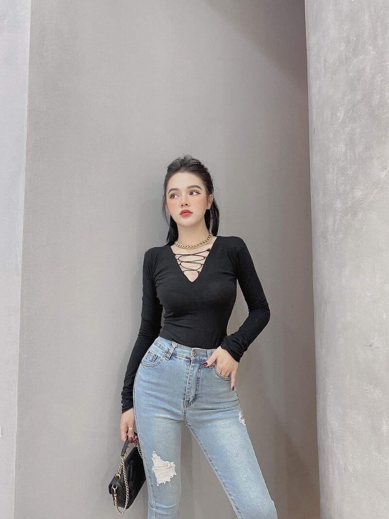 Áo zip body đan dây hàng đẹp | BigBuy360 - bigbuy360.vn