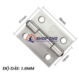 Bản lề lá inox 201 cỡ 1.5inch (set 8 cái)