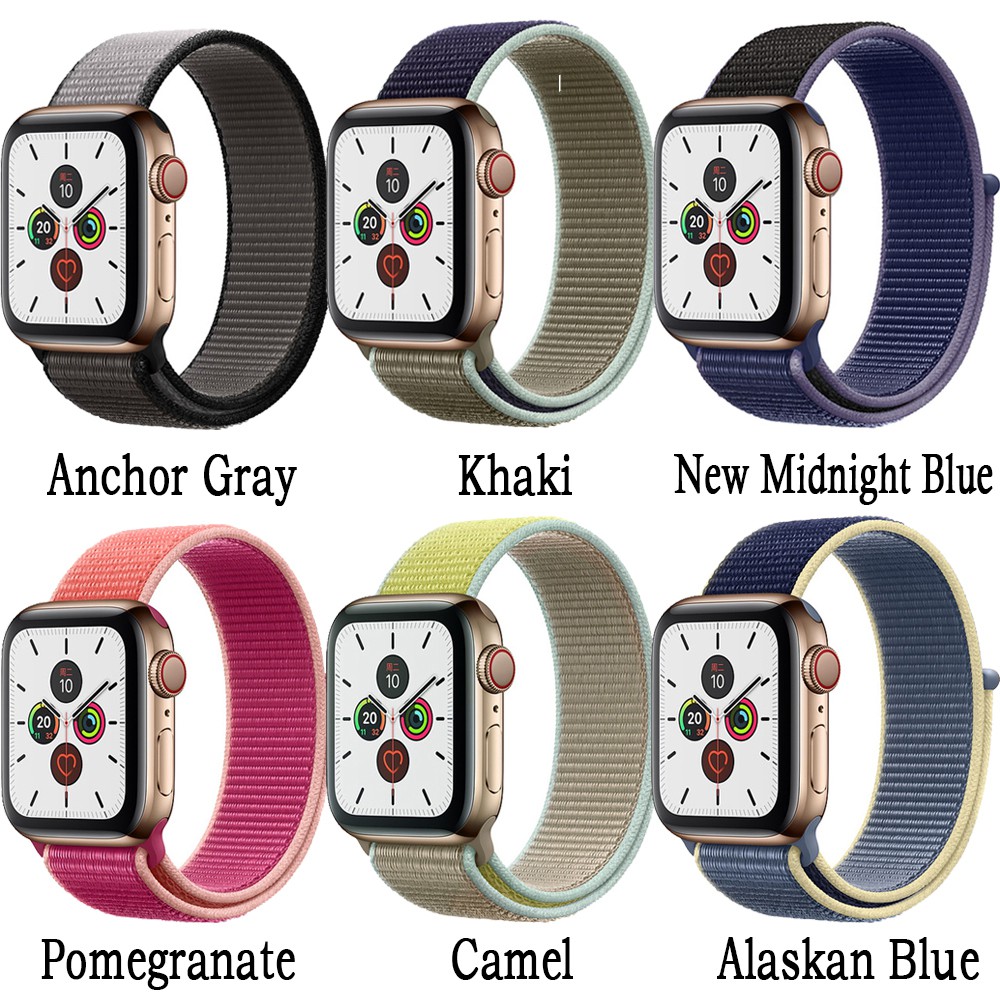 Dây đeo bằng nylon dệt thời trang cho đồng hồ Apple Watch 7 SE 6 5 4 3 2 1 41mm 45mm 38mm 42mm 40mm 44mm