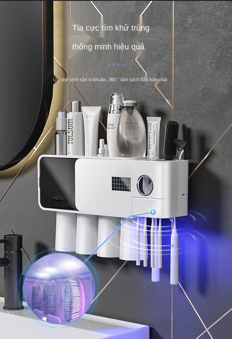 Giá Bàn Chải Đánh Răng Tia Cực Tím Khử Trùng Diệt Khuẩn Đa Năng Miễn Đục Lỗ | BigBuy360 - bigbuy360.vn