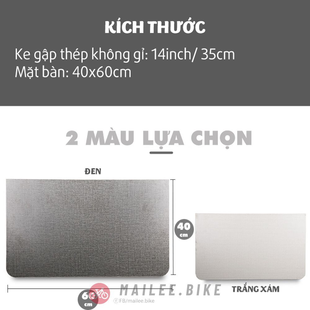 Bộ 2 Bản Lề Gập/ Ke Gấp Bàn+ Mặt Bàn Gỗ Chống Nước Treo Tường Thông Minh Chịu Lực Với Giá Đỡ Ke Đỡ Gập Chịu Lực Đến 60kg