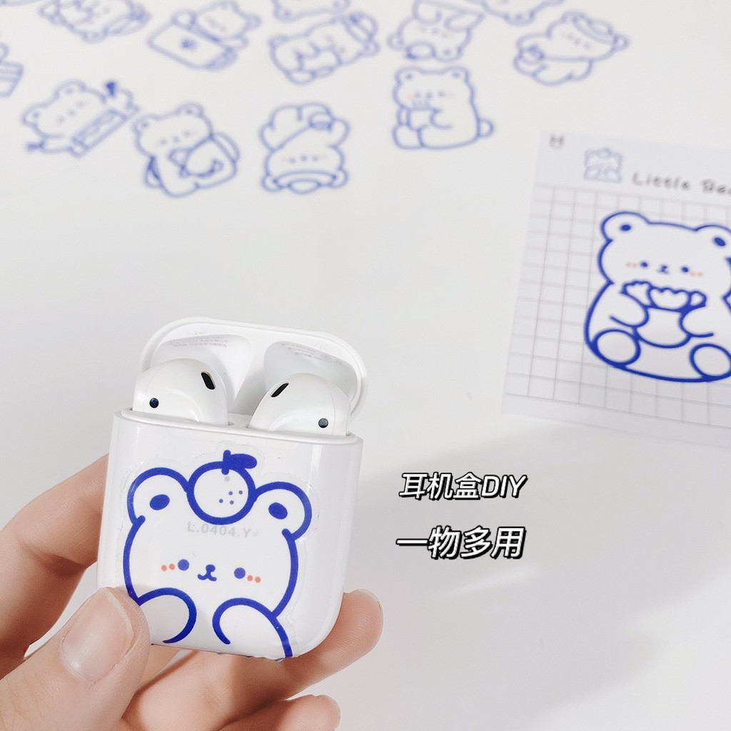 Bộ 40 miếng hình dán PET chống thấm nước họa tiết hoạt hình đơn giản trang trí sổ tay đẹp mắt DIY