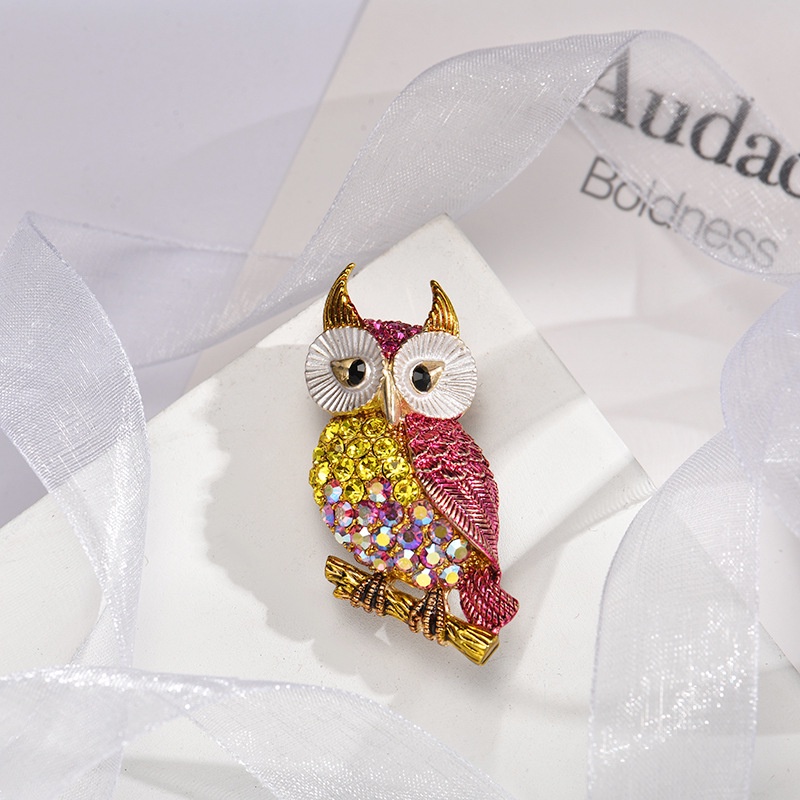 Ghim CàI ÁO HìNh Chú Cú ĐíNh Kim Cương Giả ThờI Trang Cho Nữ