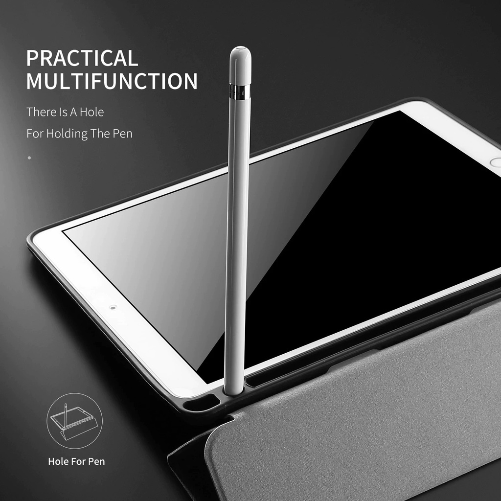 Bao da DUX DUCIS cho iPad Air 3/ Pro 10.5 inch - Mặt lưng TPU mềm, Có ngăn đựng bút