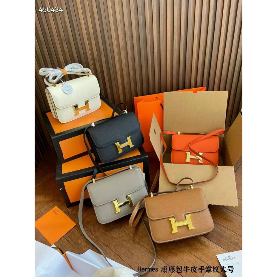 TÚI ĐEO CHÉO HM KELLY SIZE 18 23 TAG VÀNG KHOÁ CHỮ H FULLBOX