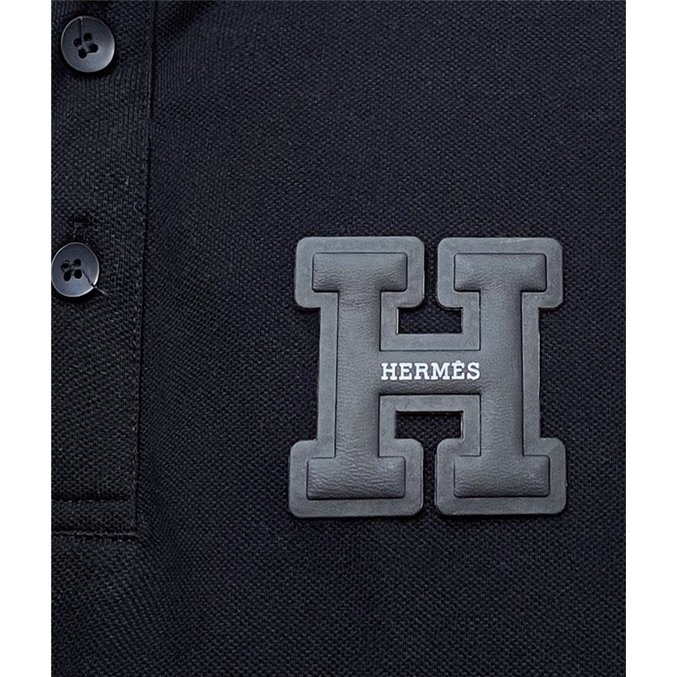 Áo Thun POLO Tay Ngắn Thêu Chữ Herme Chất Liệu Cotton Thời Trang 2022 Size S-4XL