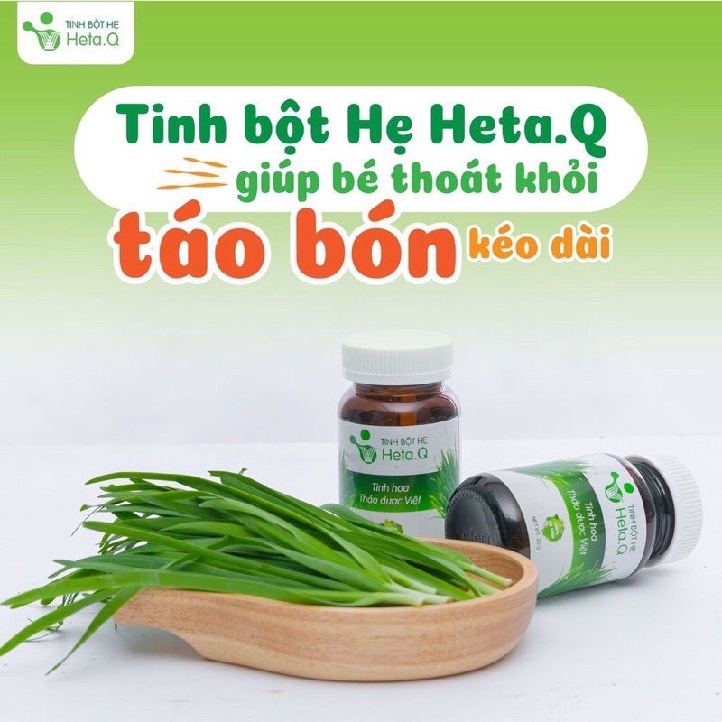  [HCM][100% hết táo bón] Tinh bột hẹ Heta.Q bé hết bón, ăn ngon, tiêu hoá tốt