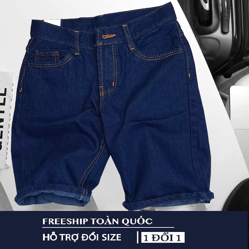 Quần short Jean Nam 03 màu cơ bản chất jean cotton mềm mịn Form chuẩn đẹp - có size Bự VG03