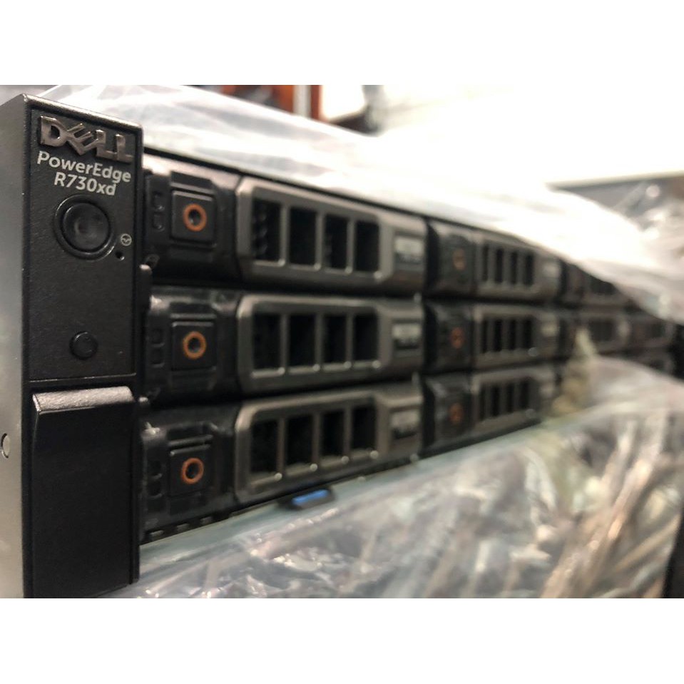 Máy chủ Dell R730XD (12 tray 3.5")  None CPU, None Ram, None HDD, Raid H730 mini, 12 Tray, 4 Lan, 2 Power 750W, Rail V