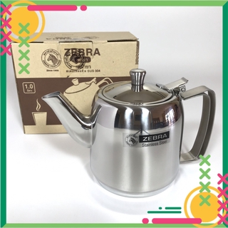 Bình pha trà inox Zebra 1L có lưới lọc (113404)