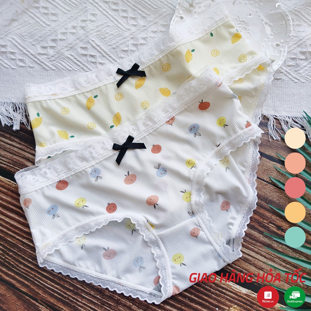 Quần lót nữ Đúc su mát lạnh viền ren nơ Xuu Design QC23