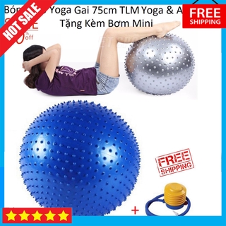 Bóng tập yoga có gai bóng tập gym - bóng tập yoga cao cấp có gai 75cm loại cực dày, bh 1 đổi 1