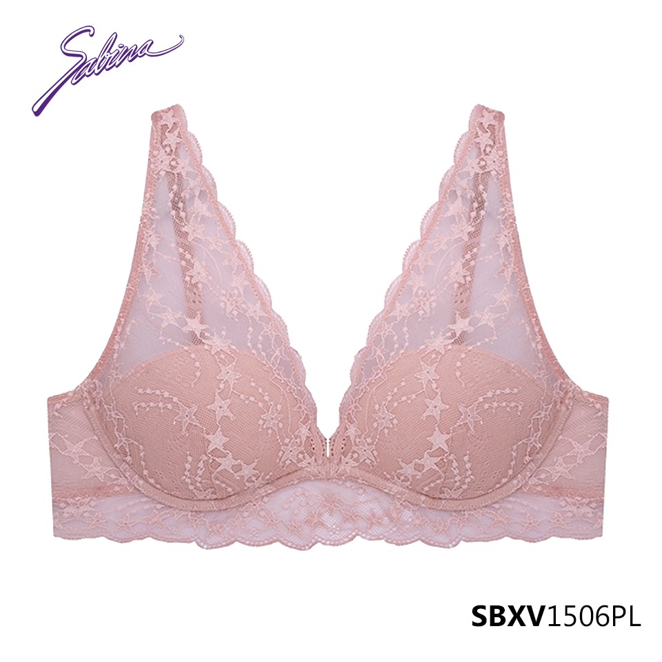 Combo Áo Lót Ren Quyến Rũ Độc Đáo Và Quần Đồng Bộ Màu Hồng Mad Moiselle By Sabina SBXV1506PL+SUXV1506PL | BigBuy360 - bigbuy360.vn