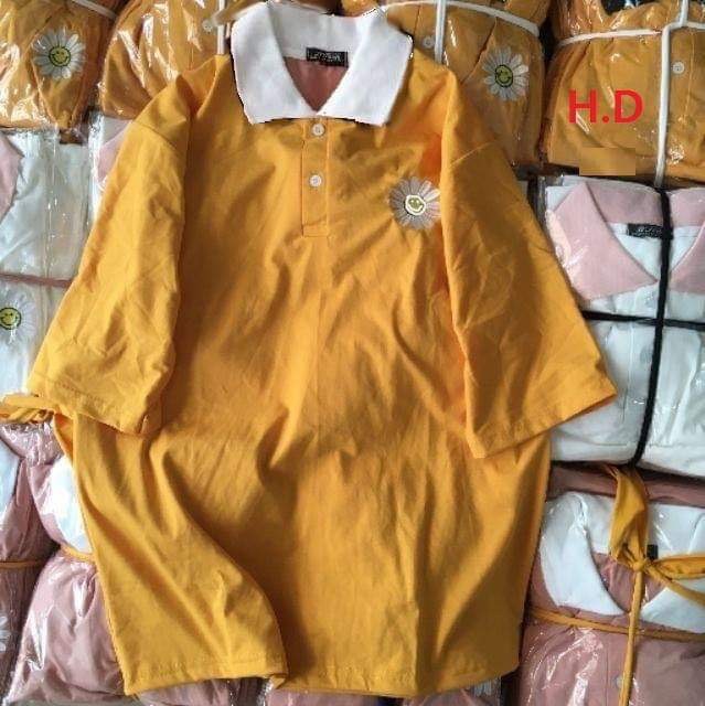Áo polo hoa cúc cười in ngực HDA0220