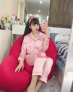 Bộ lụa satin mặc nhà